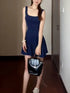 Elegant Summer Dress for Women - Chic Sleeveless Solid Color Mini Dress